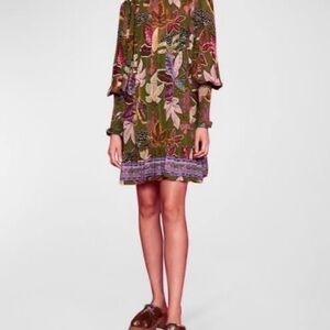 FARM Rio Jungle Long Sleeve Mini Dress